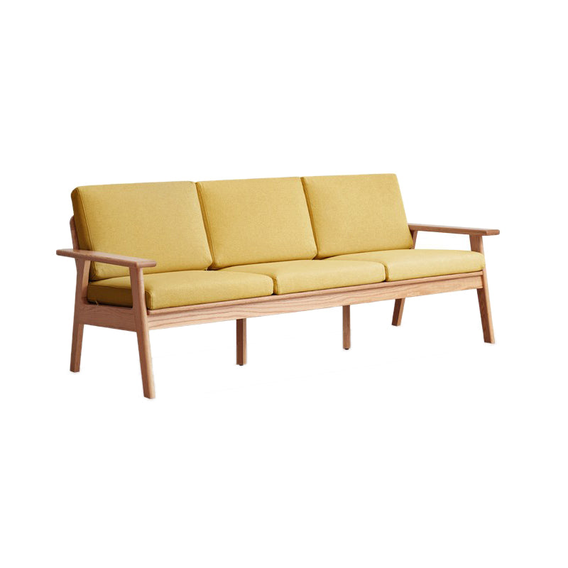 Solid Wood Solid Color Foam No Extra Resistance Sofa for Living Room