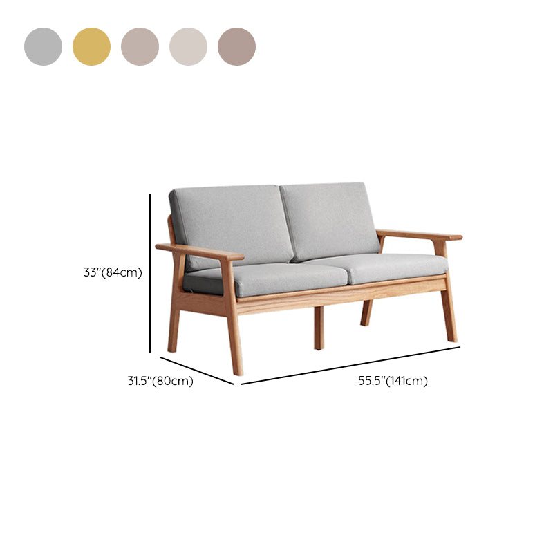 Solid Wood Solid Color Foam No Extra Resistance Sofa for Living Room