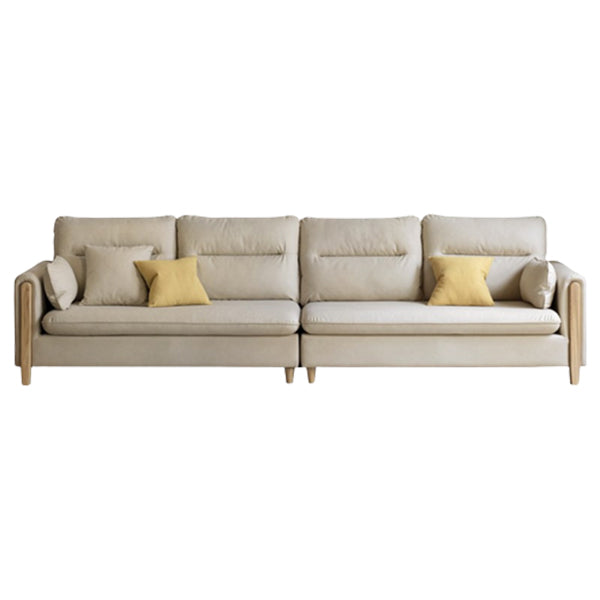Solid Wood Square Arm Contemporary Fabric Sofa for Living Room