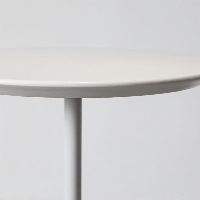 Contemporary Style  Round Wooden Coffee Table Iron Pedestal Base