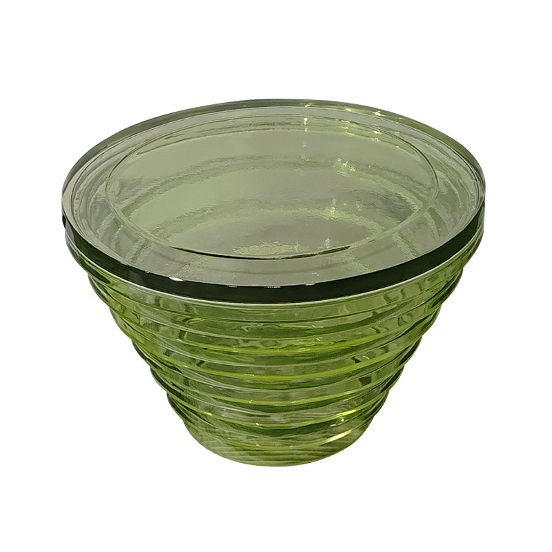 Resin Coffee or End Table Contemporary Round Top with Solid Base