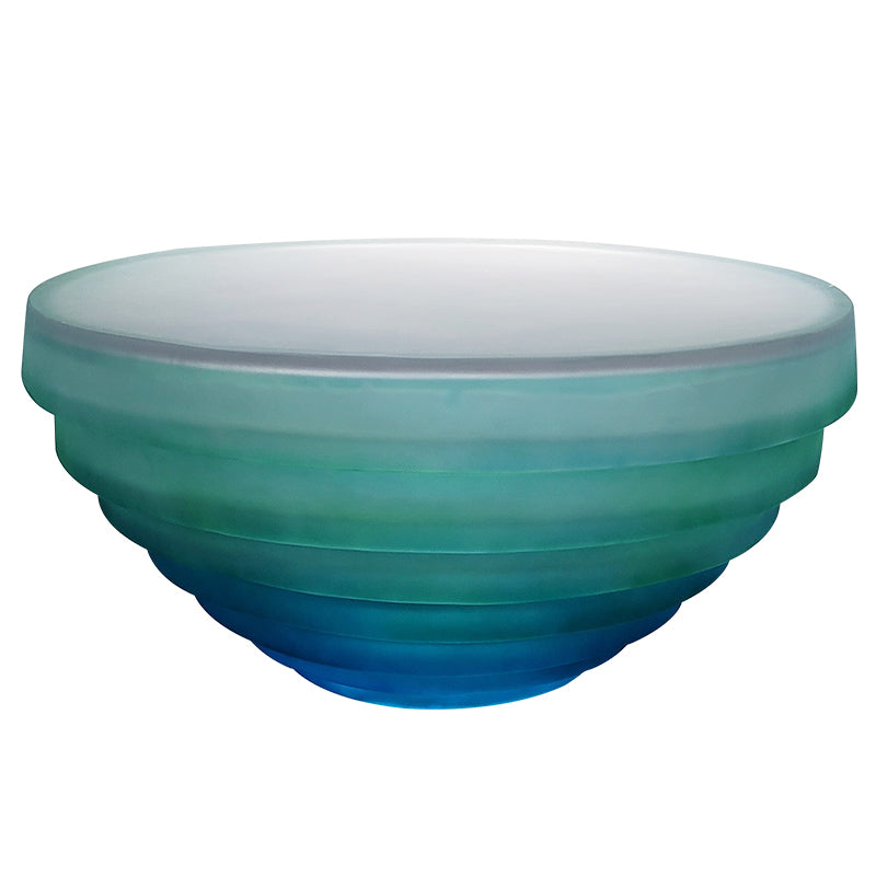 Resin Coffee or End Table Contemporary Round Top with Solid Base