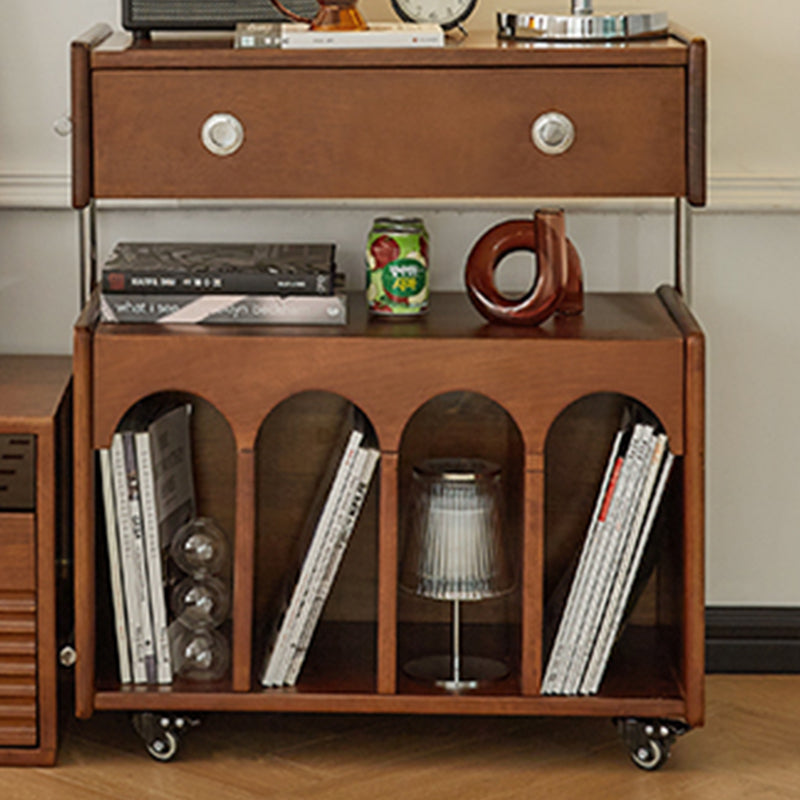 Robert Coffee Table with Wheels in Brone with Stogage Drawer