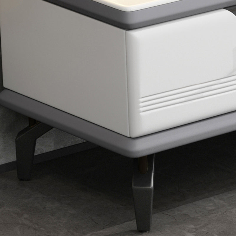 Modern Coffee Cocktail Table 4 Legs Base with 2 Storage Drawers