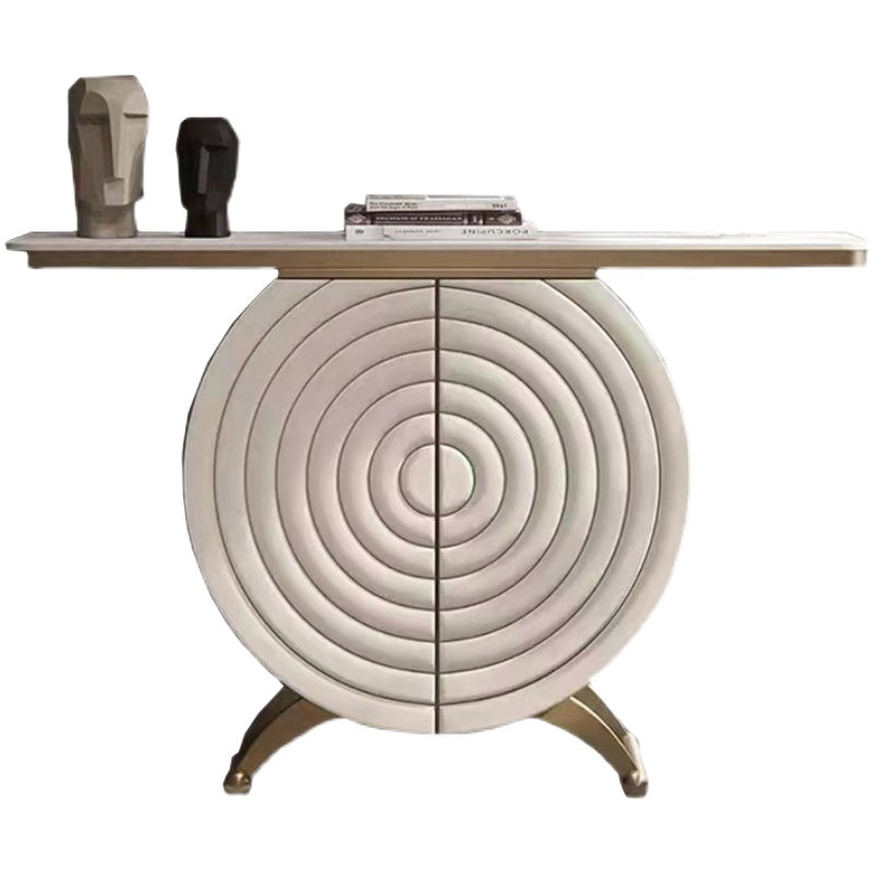 Solid Wood Contemporary White Accent Cabinet for Living Room