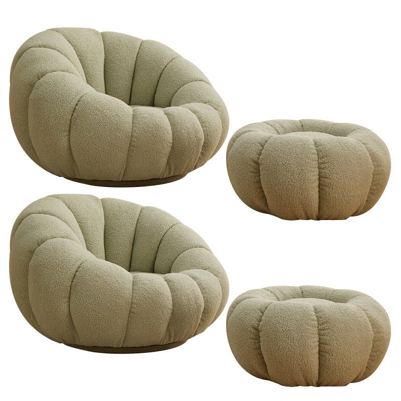 Contemporary Papasan Chair with Sewn Pillow Back and Solid Wood Frame