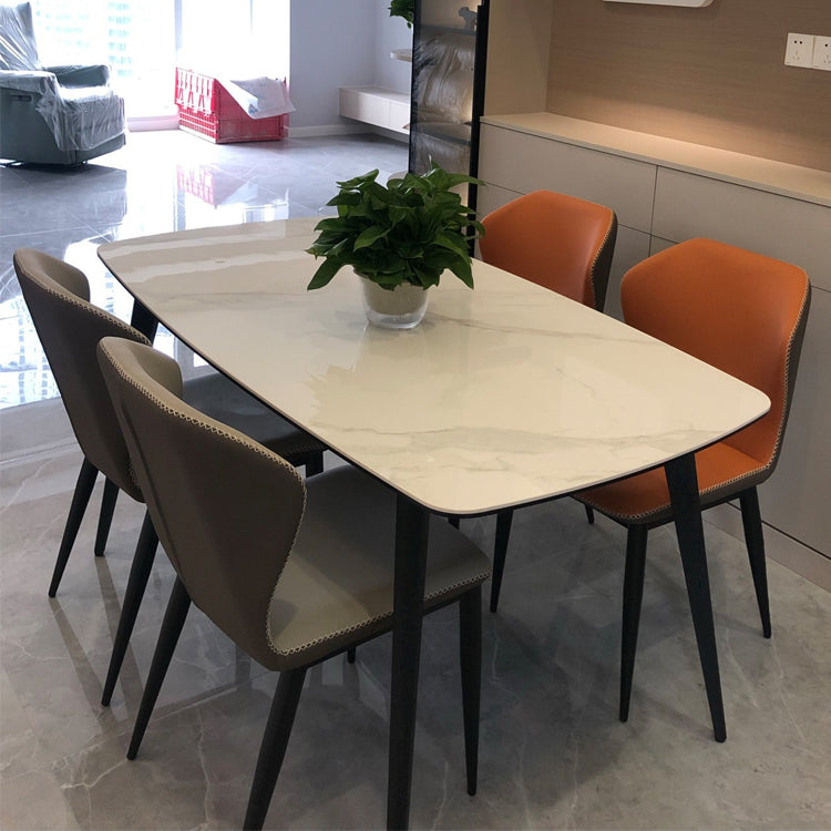 Modern Rectangular Dining Table Stone Top Tabletop for Dining Room