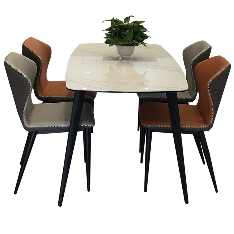 Modern Rectangular Dining Table Stone Top Tabletop for Dining Room