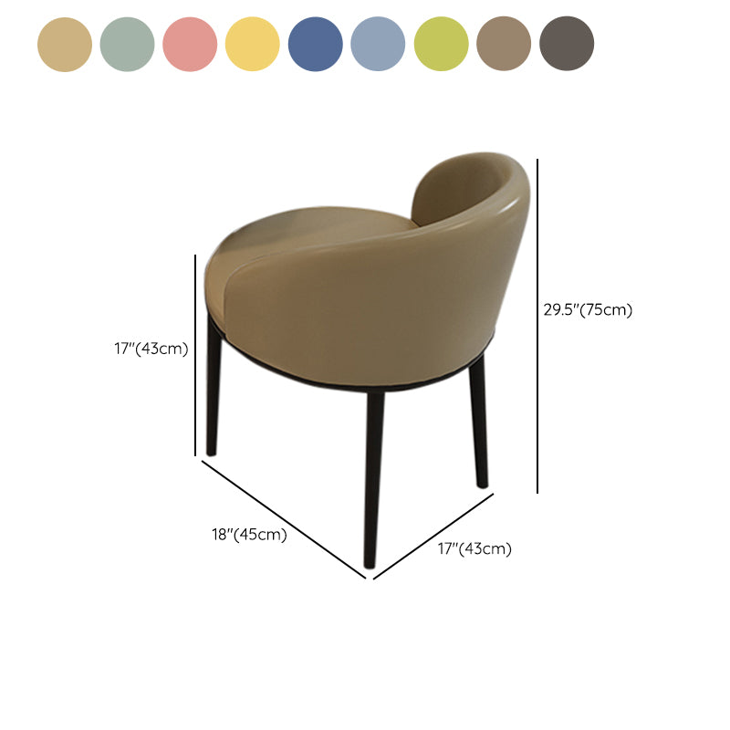 5 Piece Round Shape Contemporary Dining Room Chair and Table Set