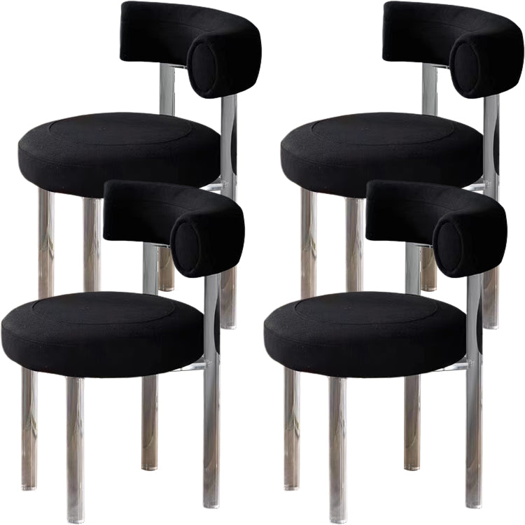 Contemporary Upholstered and Acrylic Dining Side Chair for Kitchen