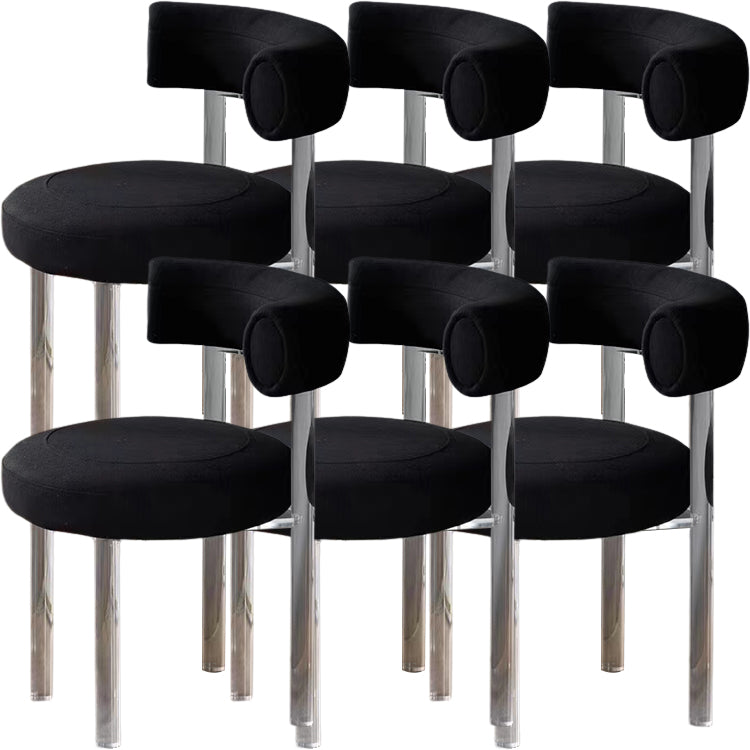 Contemporary Upholstered and Acrylic Dining Side Chair for Kitchen