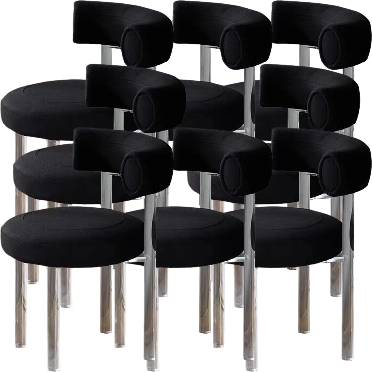 Contemporary Upholstered and Acrylic Dining Side Chair for Kitchen