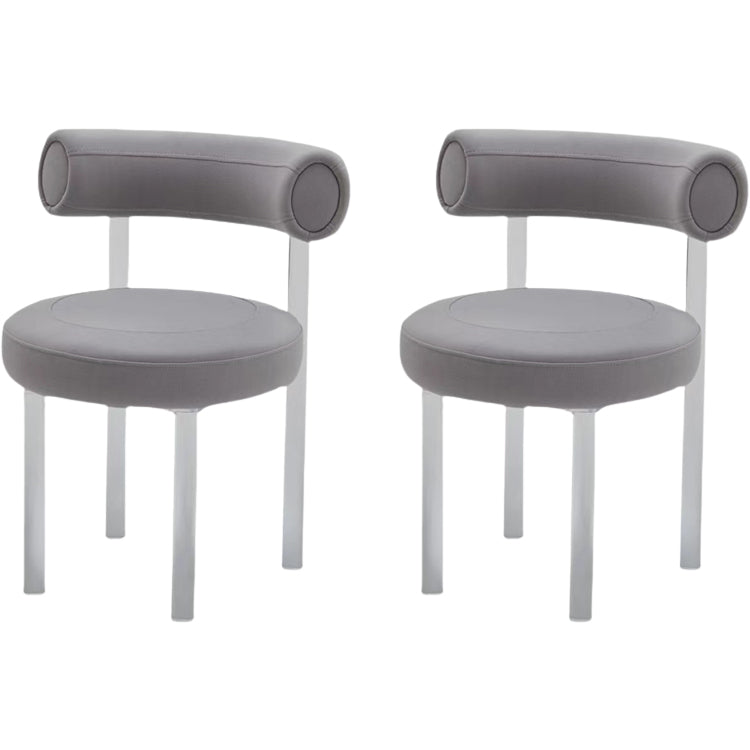 Contemporary Upholstered and Acrylic Dining Side Chair for Kitchen