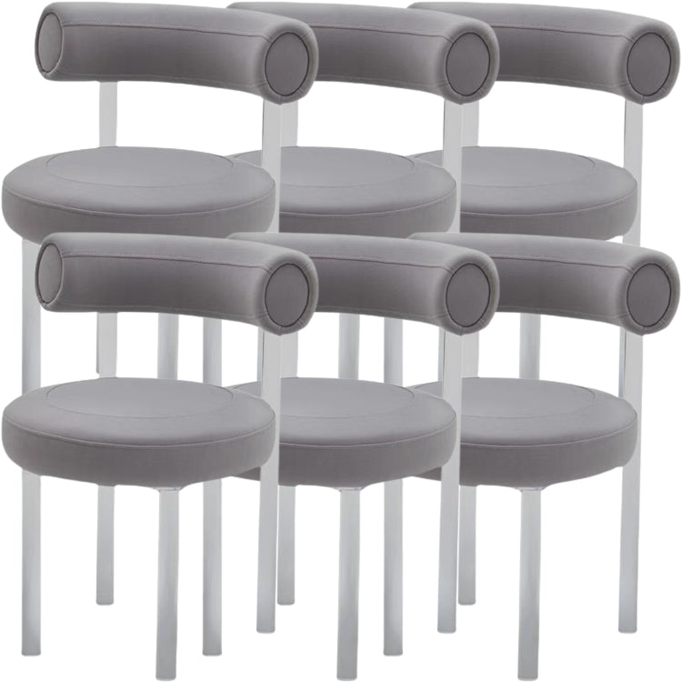 Contemporary Upholstered and Acrylic Dining Side Chair for Kitchen