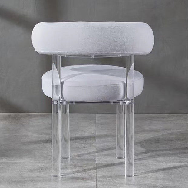 Contemporary Upholstered and Acrylic Dining Side Chair for Kitchen