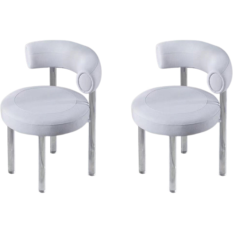 Contemporary Upholstered and Acrylic Dining Side Chair for Kitchen