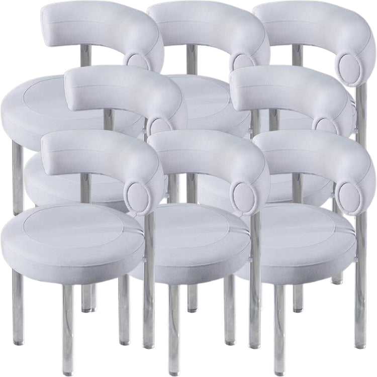 Contemporary Upholstered and Acrylic Dining Side Chair for Kitchen