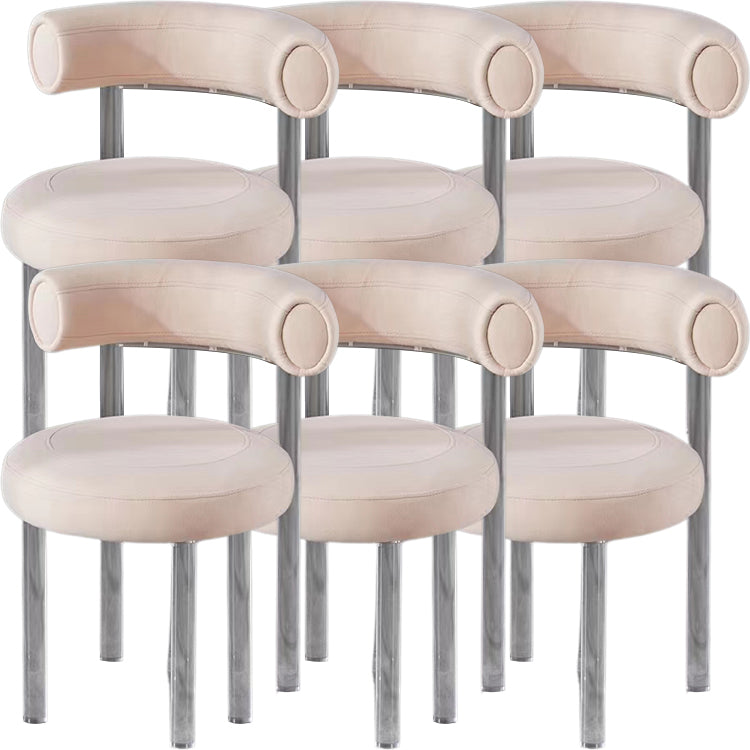 Contemporary Upholstered and Acrylic Dining Side Chair for Kitchen