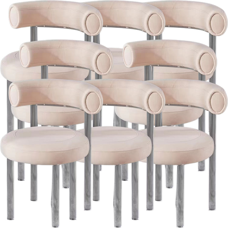 Contemporary Upholstered and Acrylic Dining Side Chair for Kitchen