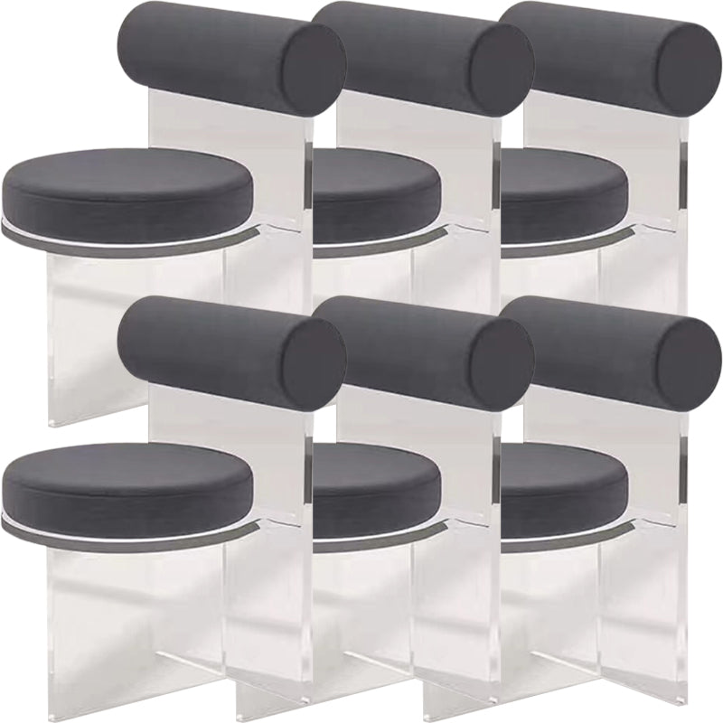 Contemporary Upholstered and Acrylic Dining Side Chair for Home