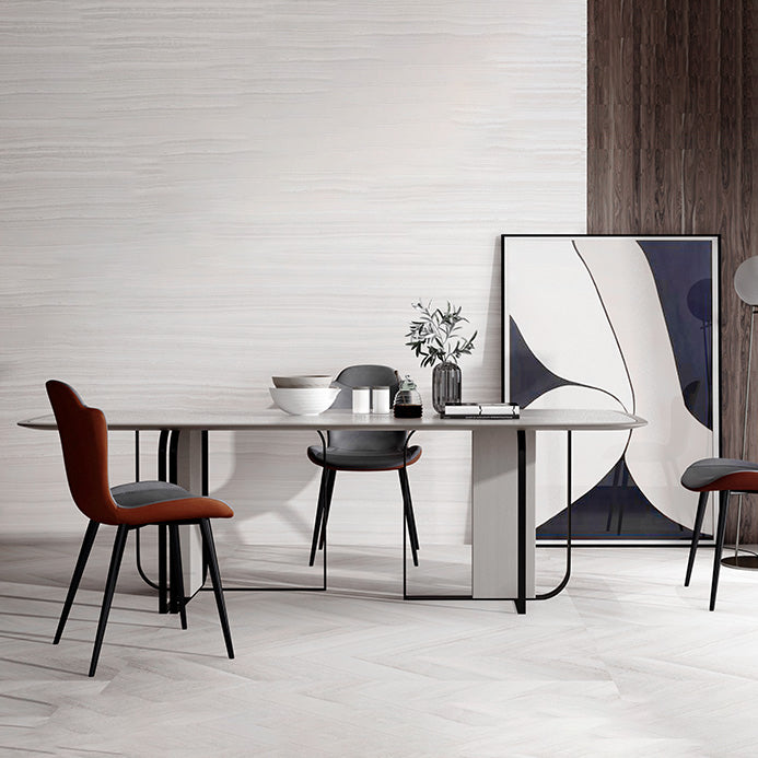 Faux Leather and Metal Contemporary Dining and Accent Chairs