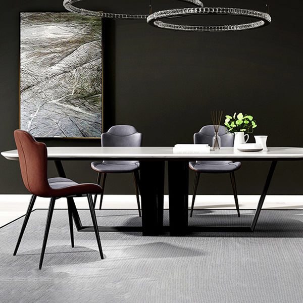Faux Leather and Metal Contemporary Dining and Accent Chairs