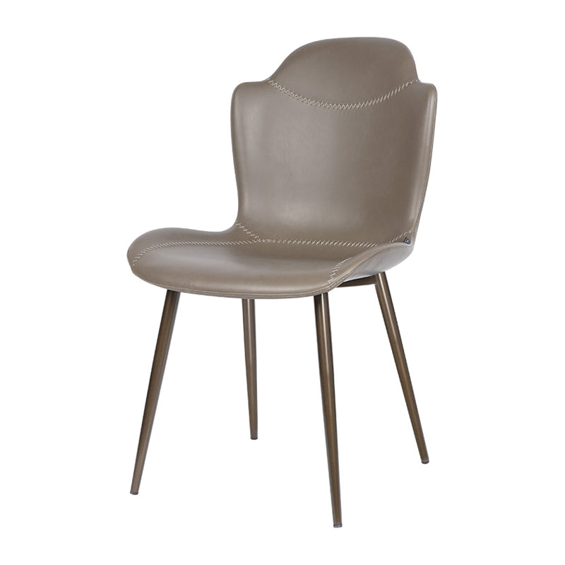 Faux Leather and Metal Contemporary Dining and Accent Chairs