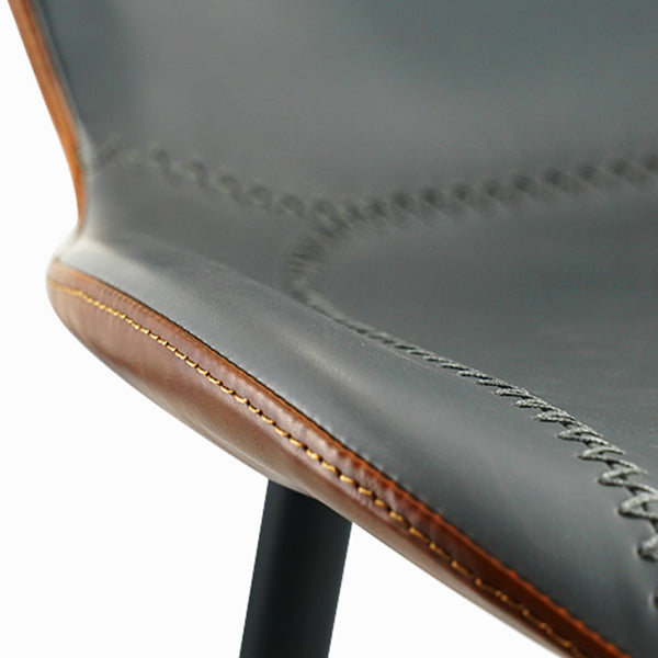Faux Leather and Metal Contemporary Dining and Accent Chairs
