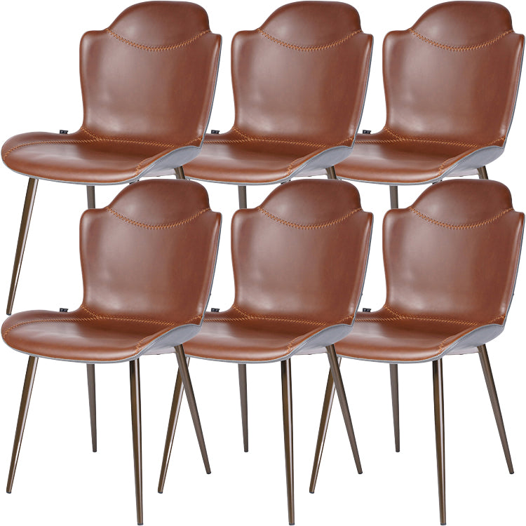 Faux Leather and Metal Contemporary Dining and Accent Chairs