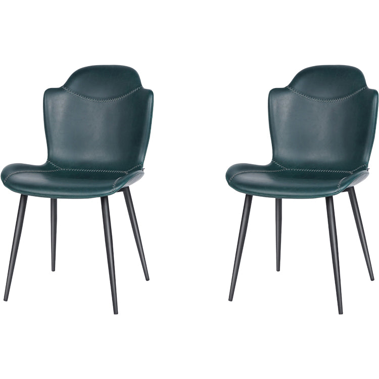 Faux Leather and Metal Contemporary Dining and Accent Chairs