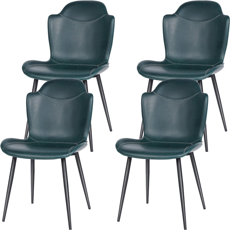 Faux Leather and Metal Contemporary Dining and Accent Chairs