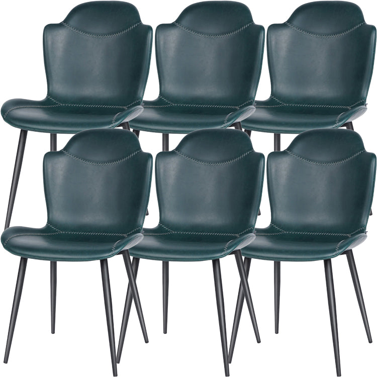 Faux Leather and Metal Contemporary Dining and Accent Chairs