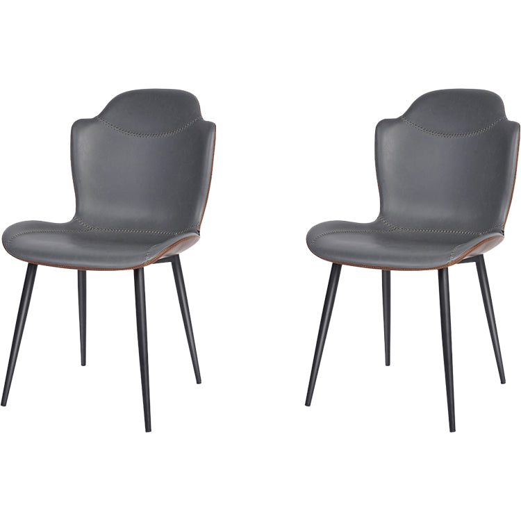 Faux Leather and Metal Contemporary Dining and Accent Chairs
