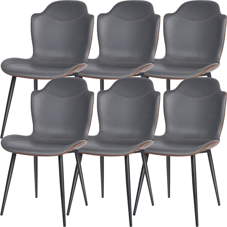 Faux Leather and Metal Contemporary Dining and Accent Chairs