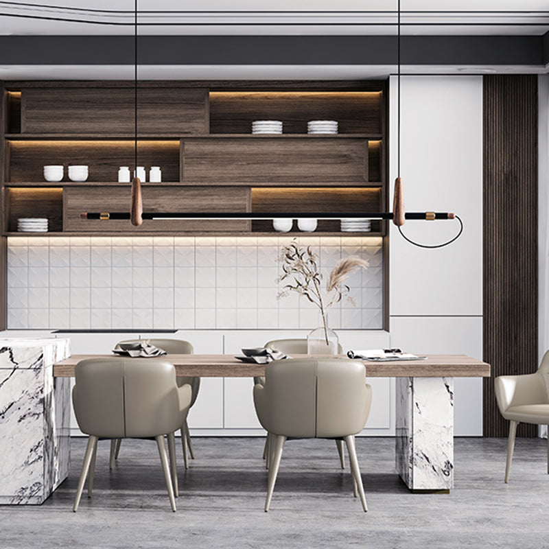 Contemporary Faux Leather Arm Dining and Accent Chairs in Gray