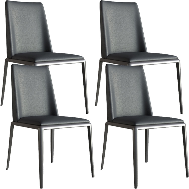 Silver Leg Contemporary Faux Leather Dining Room Chair for Home