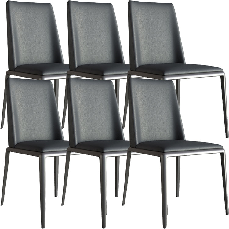Silver Leg Contemporary Faux Leather Dining Room Chair for Home