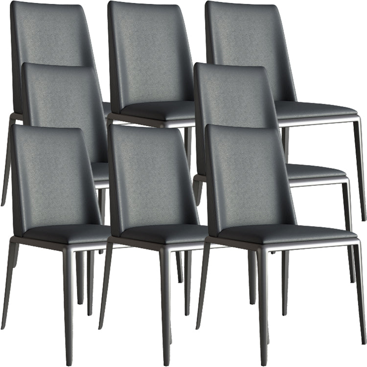 Silver Leg Contemporary Faux Leather Dining Room Chair for Home