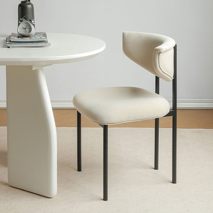 Contemporary Open Back Upholstered Dining Side Chair for Home