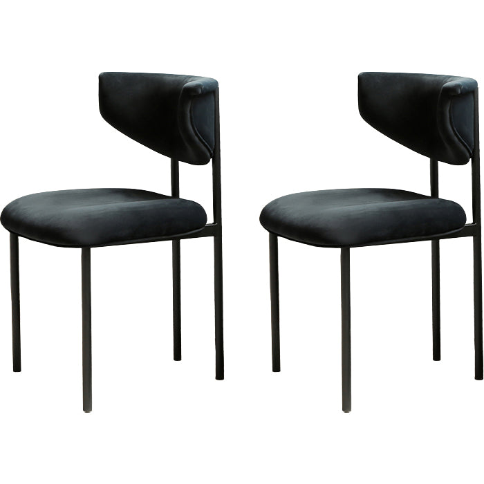 Contemporary Open Back Upholstered Dining Side Chair for Home