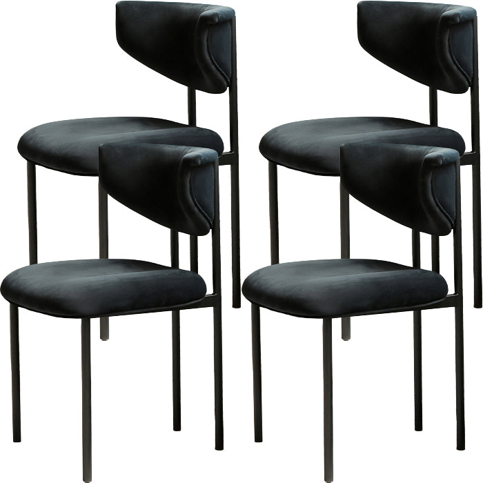 Contemporary Open Back Upholstered Dining Side Chair for Home