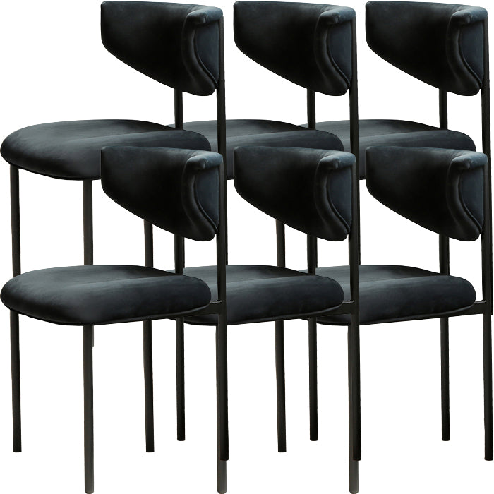 Contemporary Open Back Upholstered Dining Side Chair for Home