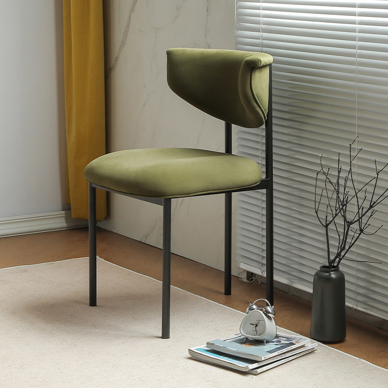 Contemporary Open Back Upholstered Dining Side Chair for Home