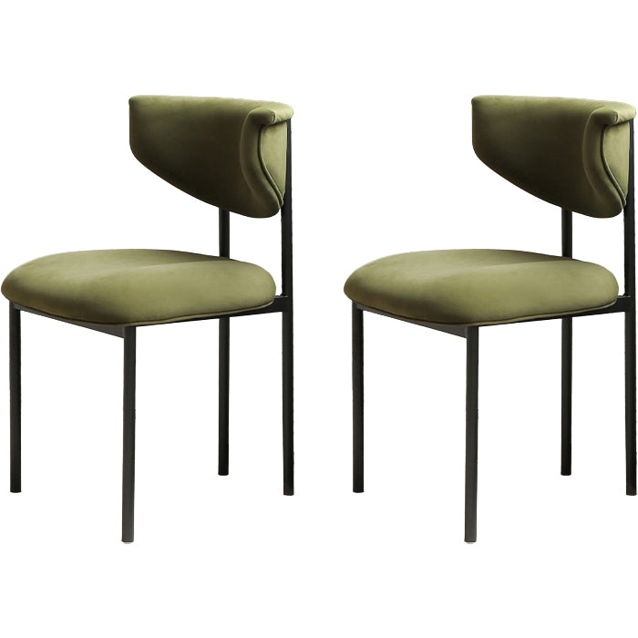 Contemporary Open Back Upholstered Dining Side Chair for Home