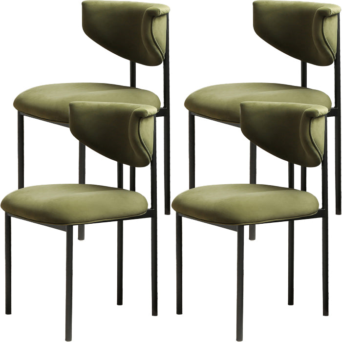 Contemporary Open Back Upholstered Dining Side Chair for Home