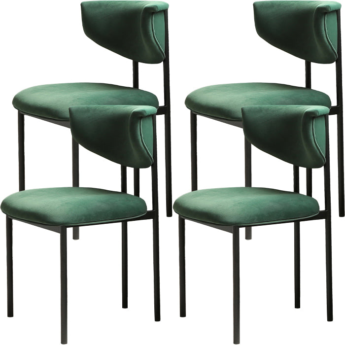 Contemporary Open Back Upholstered Dining Side Chair for Home