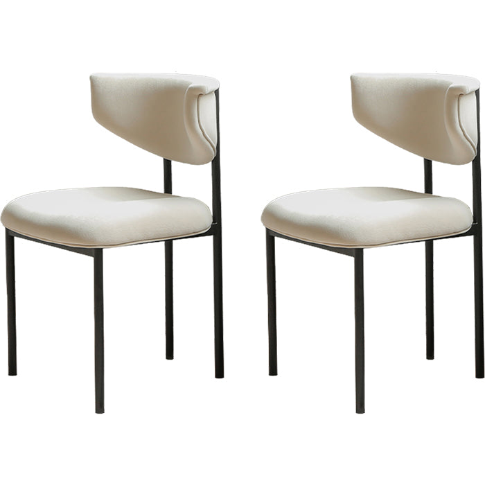 Contemporary Open Back Upholstered Dining Side Chair for Home