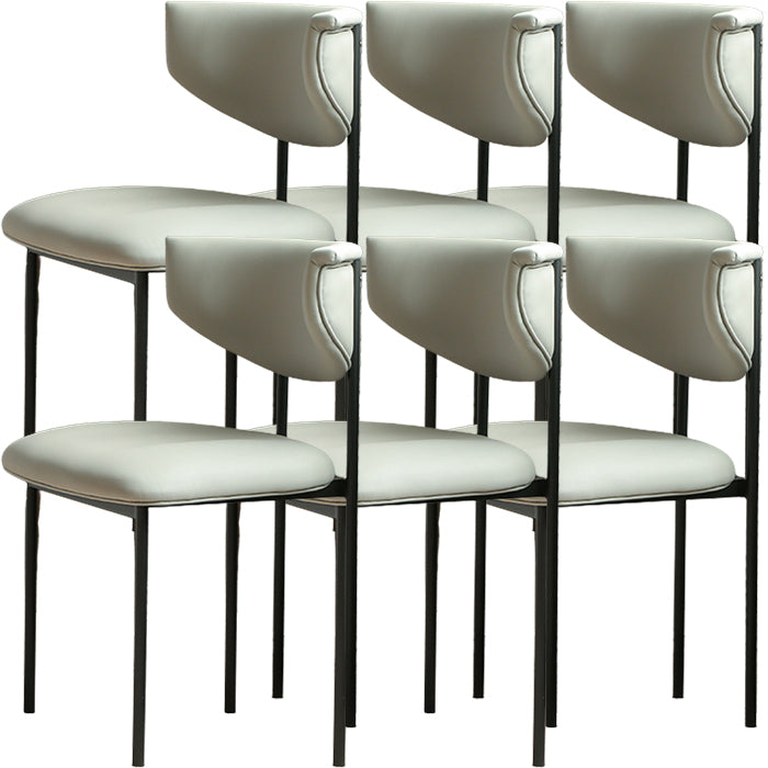 Contemporary Open Back Upholstered Dining Side Chair for Home