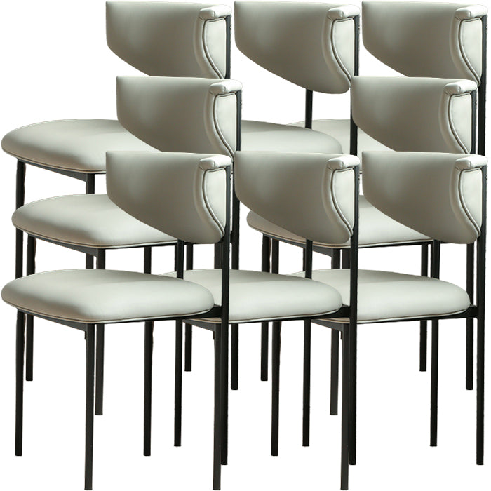 Contemporary Open Back Upholstered Dining Side Chair for Home