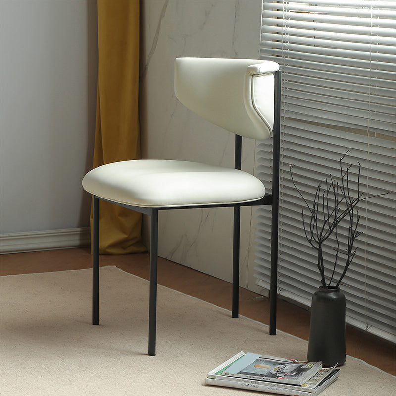 Contemporary Open Back Upholstered Dining Side Chair for Home